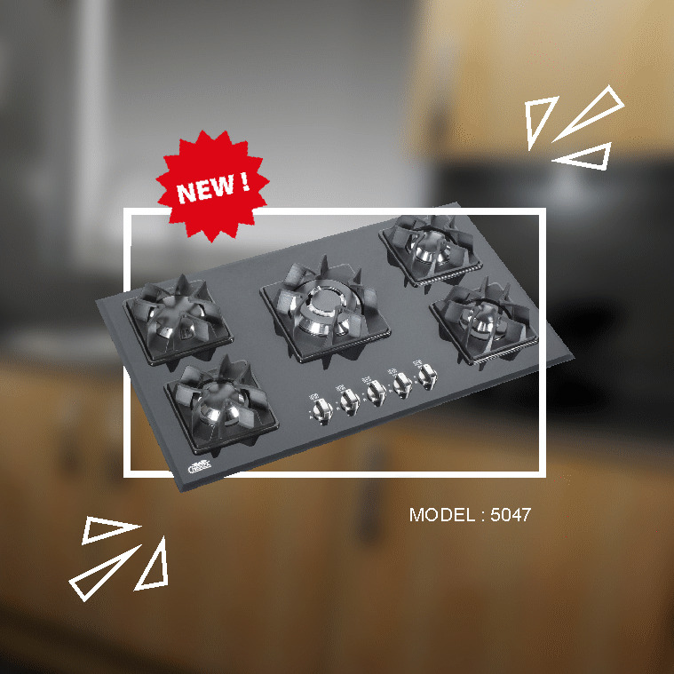 اجاق‌گاز 5047 اجاق‌گاز مجهز به سنسور نشتی گاز، سنسور دما و فن تهویه هوای داخل کابین اجاق‌گاز است. 
